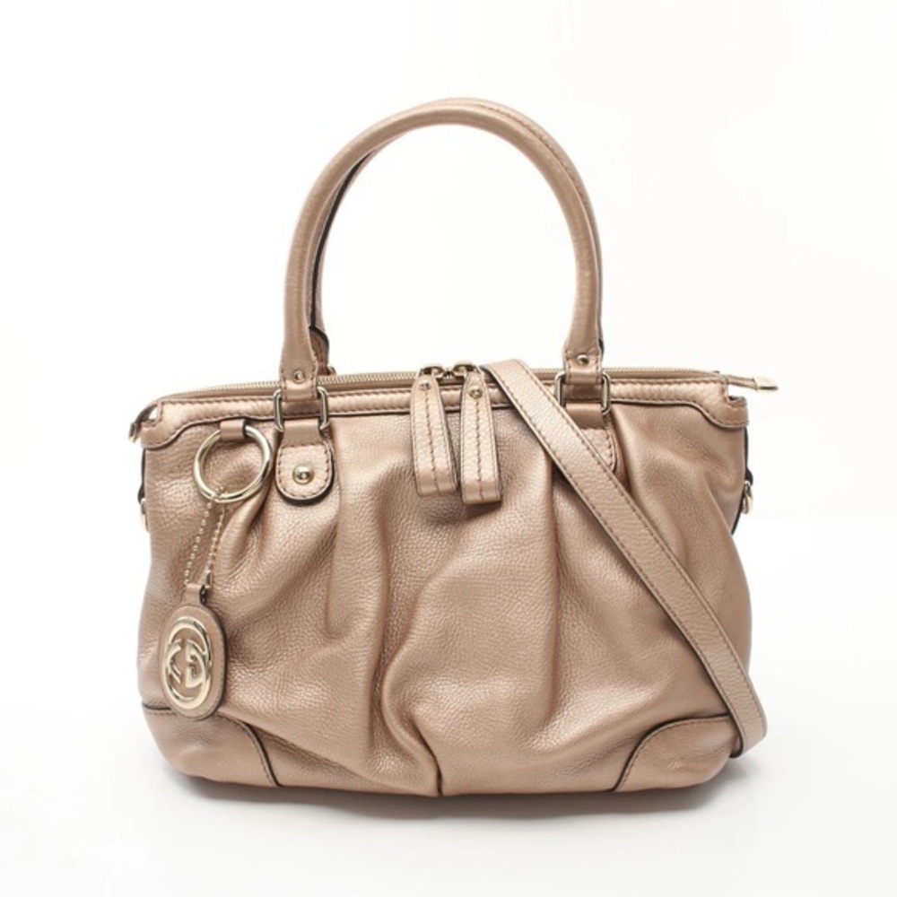 ❌SOLD❌GUCCI
SUKEY HANDBAG LEATHER PINK BEIGE